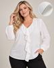 Picture of ELEGANT BLOUSE WITH BEADED RUFFLE AT THE EDGES SMART STYLE